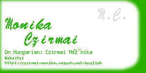 monika czirmai business card